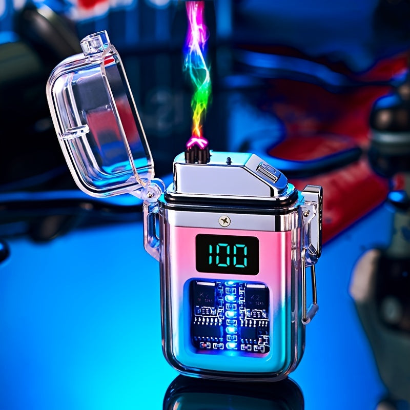 USB Rechargeable Waterproof Windproof Arc Lighter for Men and Women - Zinc Alloy Material