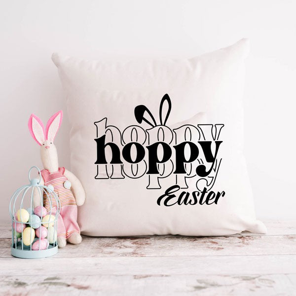 Hoppy Easter Stacked With Ears Pillow Cover