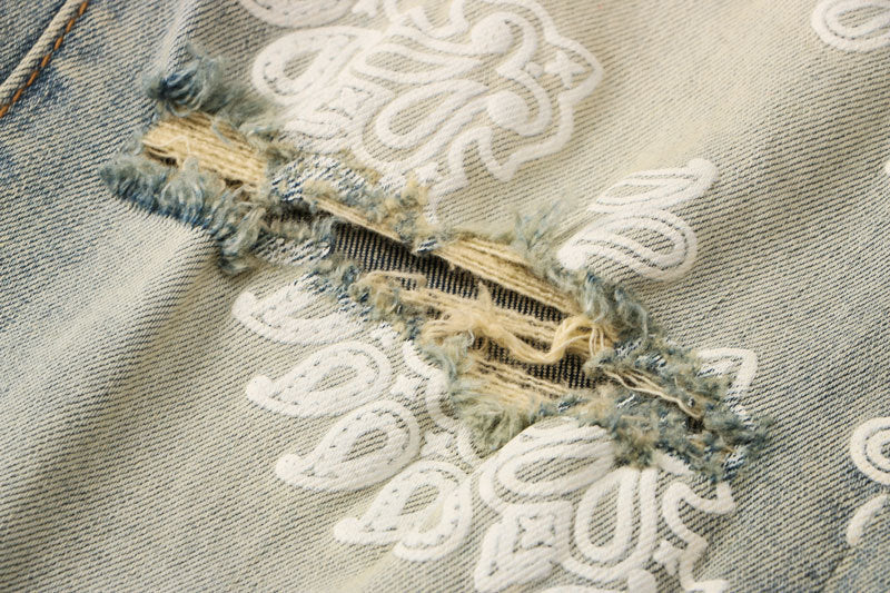 Vintage Distressed Stylish Jeans For Men