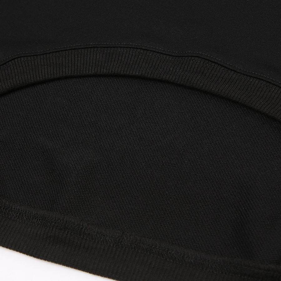 Exquisite slight stretch two colors hooded crop sweatshirt(only sweatshirt)