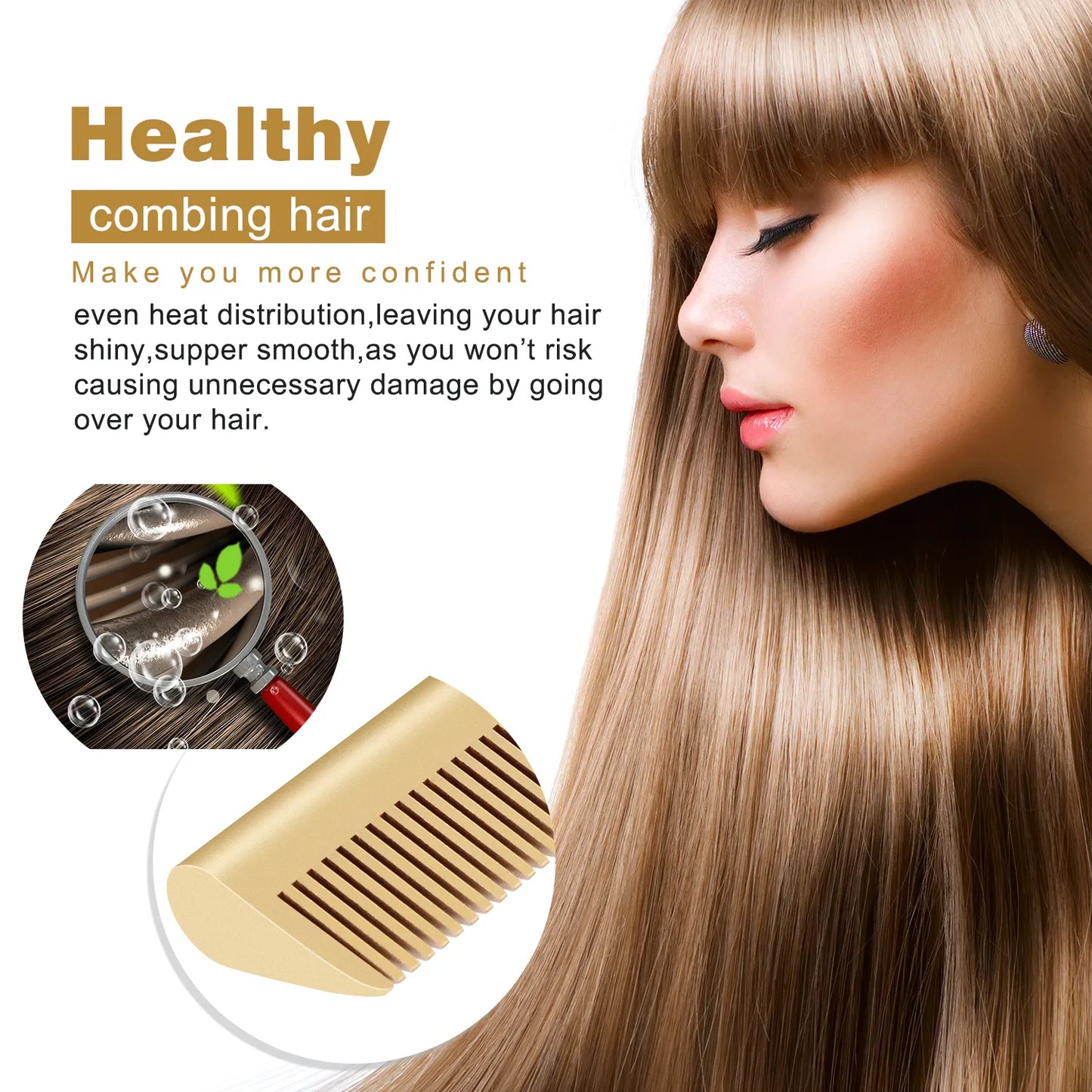 2 in 1 Electric Hot Comb Hair Straightener