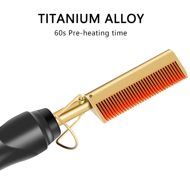 2 in 1 Electric Hot Comb Hair Straightener
