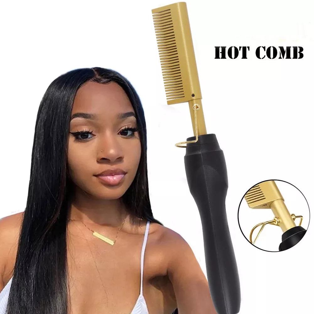 2 in 1 Electric Hot Comb Hair Straightener