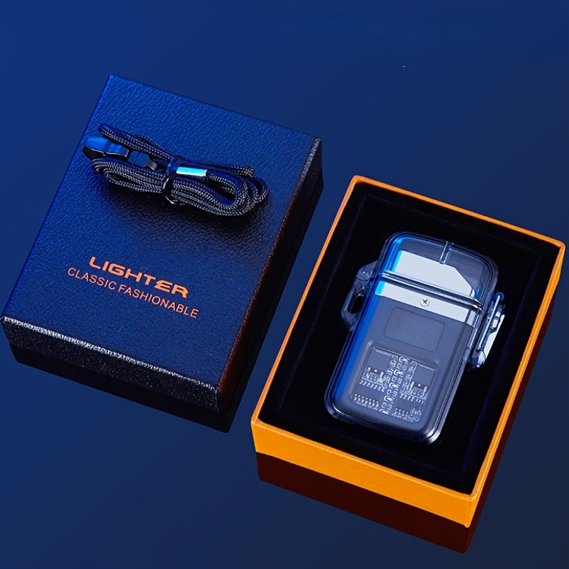 USB Rechargeable Waterproof Windproof Arc Lighter for Men and Women - Zinc Alloy Material