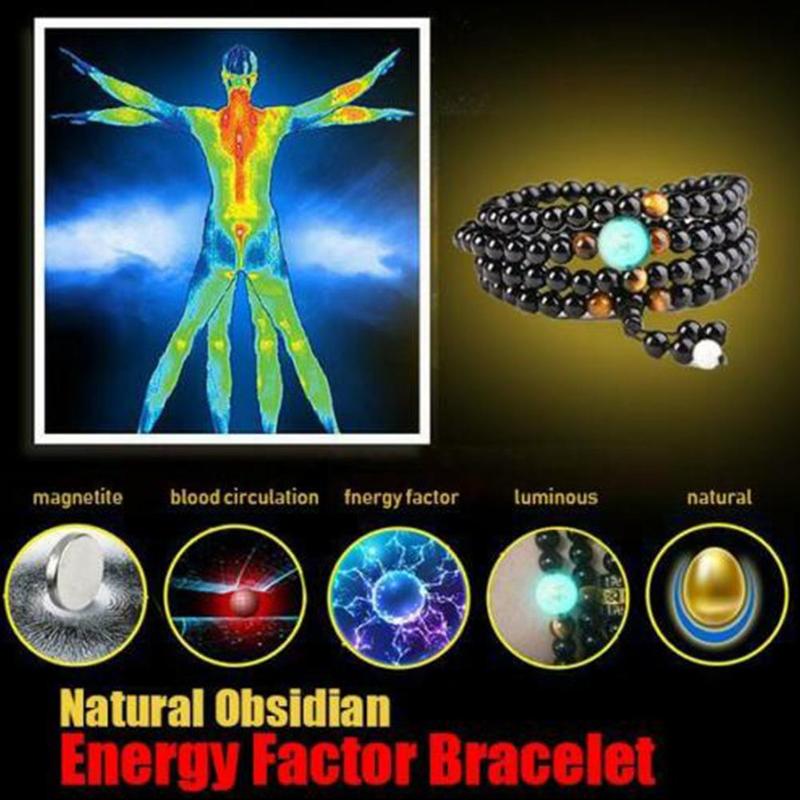 1PC Natural Stone Black Obsidian Magnetic Weight Loss Unisex