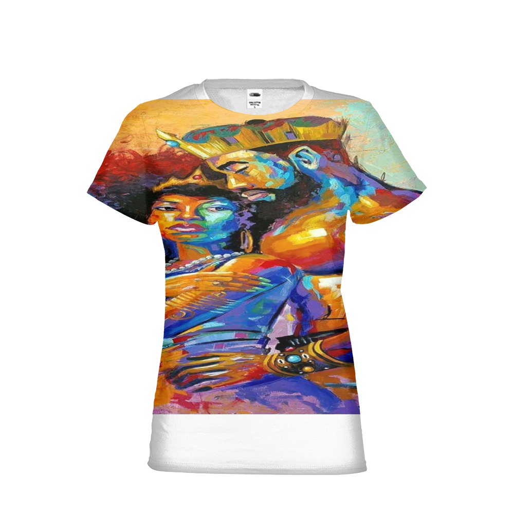 african-queen-art-african-american-art Womens All-Over Print T-Shirt