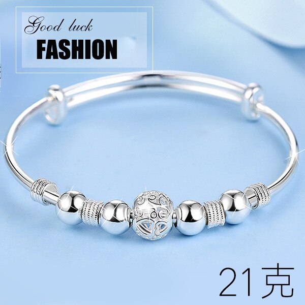 3 Style New 925 sterling silver Lucky Charm Bracelet Cuff Bracelets For Women Bangles Fashion Jewelry Pulseira