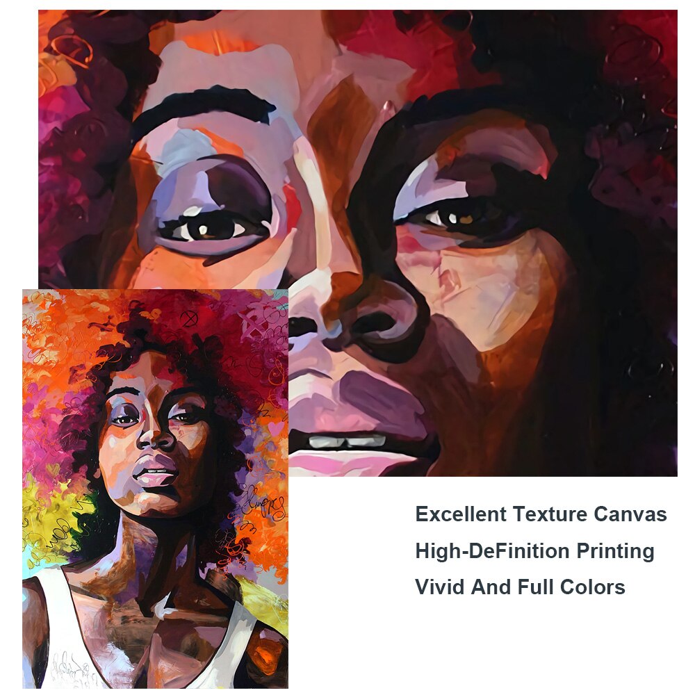 African Woman Abstract Graffiti Art