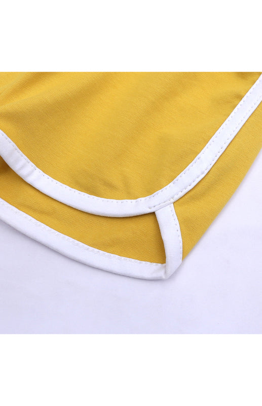 Children's Contrast Print Casual Vest Loungewear Set