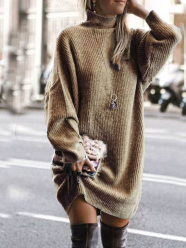 Women's mid-length sweater dress