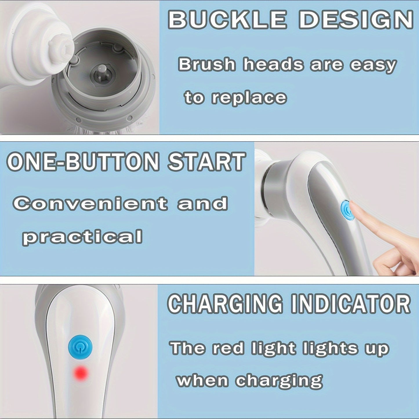 Powerful Electric Spin Scrubber with 3 Brush Heads - Effortless Cleaning for Bathroom, Kitchen, and More!