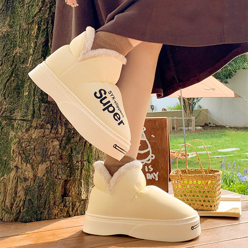 Covered Heel Down Cotton Slippers For Women