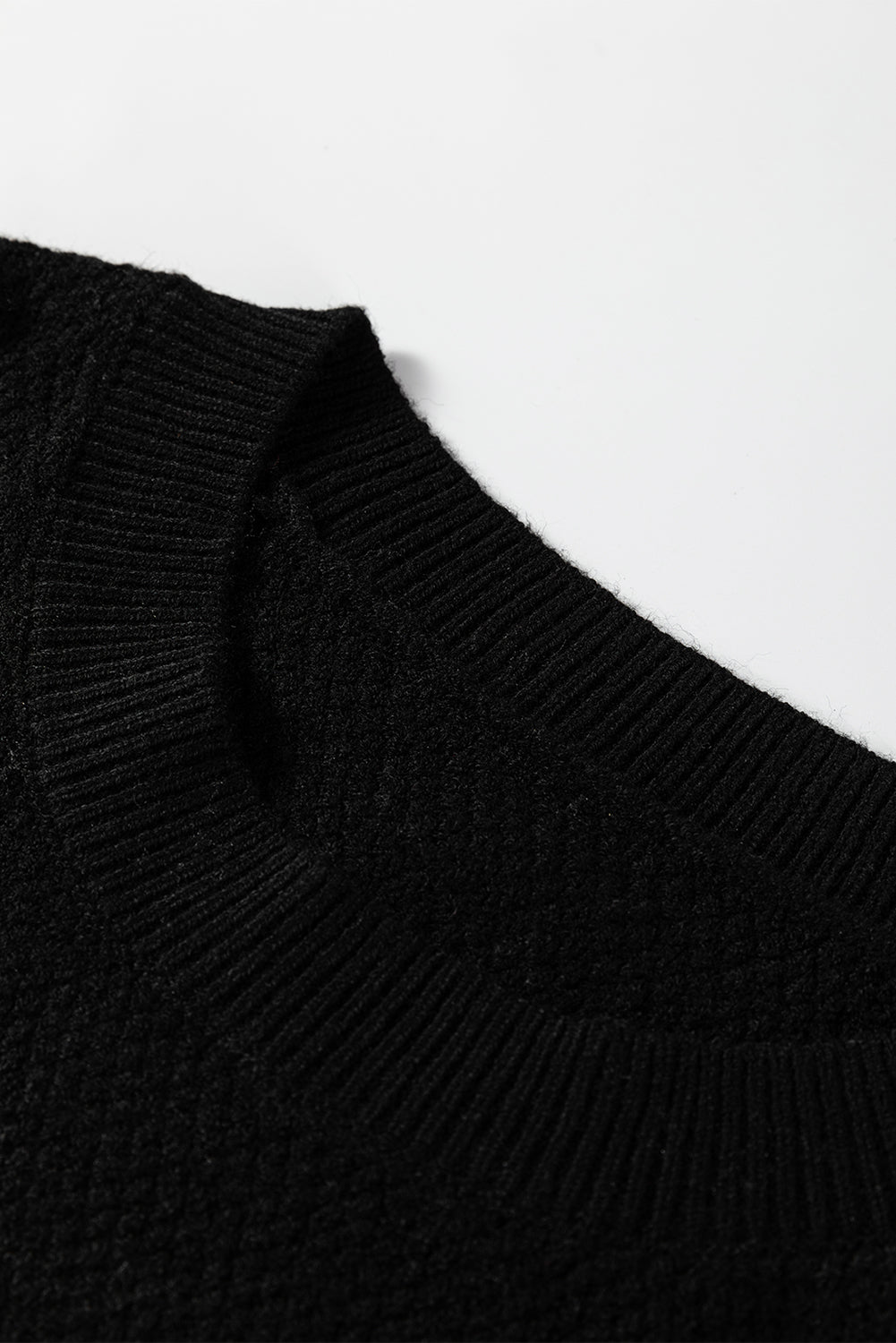 Parchment Color Block Knit Striped Sleeve Detail Casual Sweater