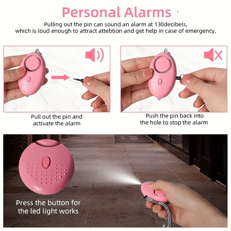 10pcs Women's Personal Alarm Keychain Set with  Bottle Opener, and Storage Bag