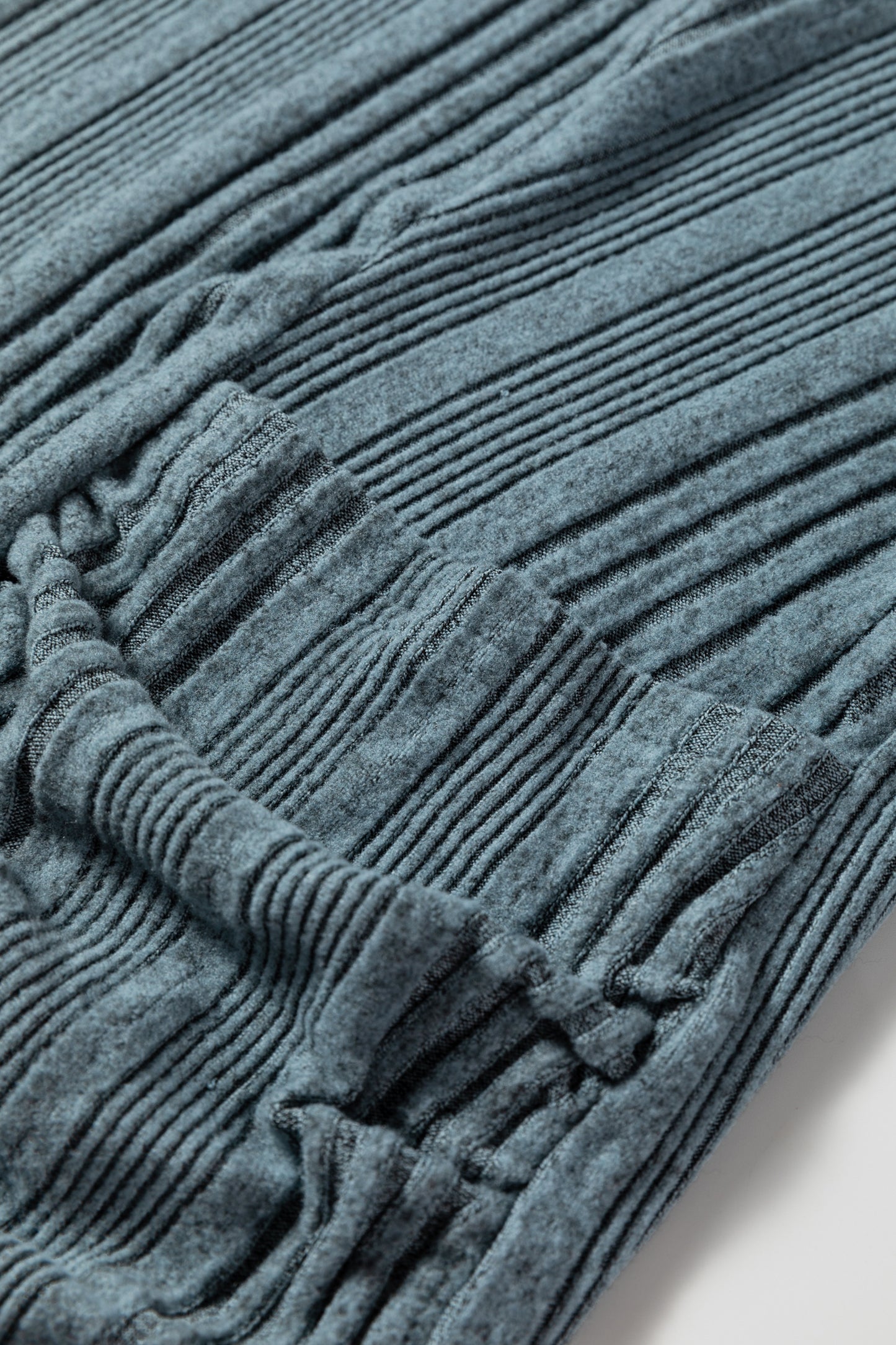 Black Ribbed Open Front Knitted Top with Pockets