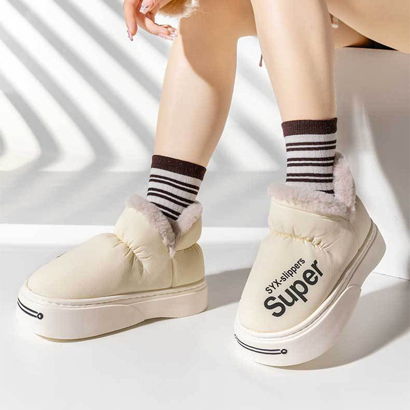 Covered Heel Down Cotton Slippers For Women