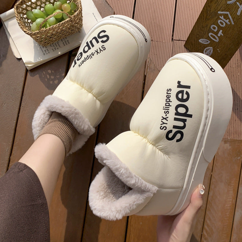 Covered Heel Down Cotton Slippers For Women