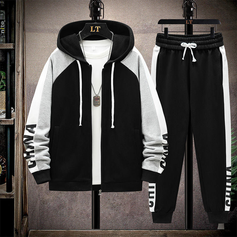 Casual Sports Hooded Sports Suit