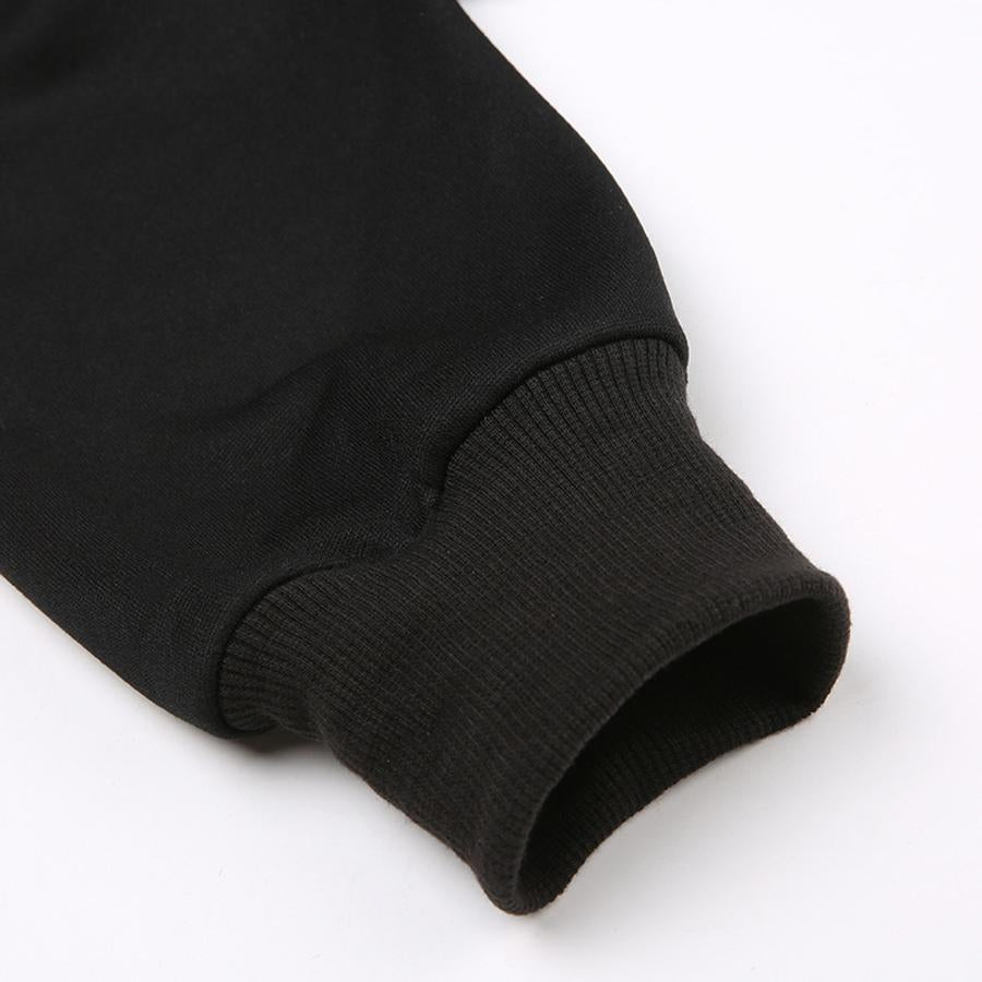 Exquisite slight stretch two colors hooded crop sweatshirt(only sweatshirt)