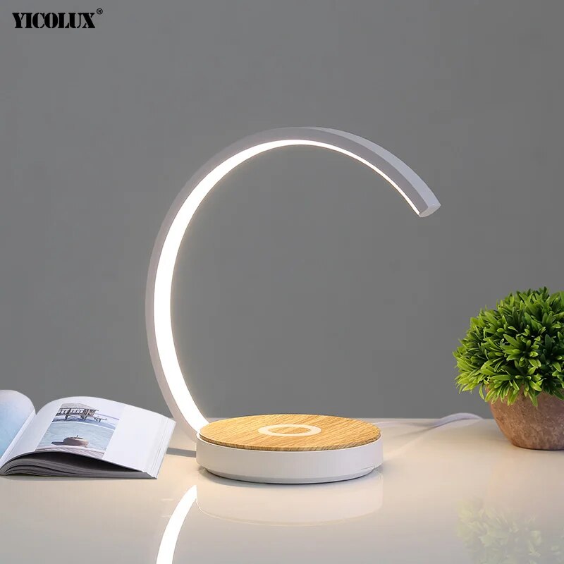 LED Modern Table Lamps For Bedroom Study Children's Room Bedside Lighting Decorative White Golden Body Dimming Lights AC 90-260V