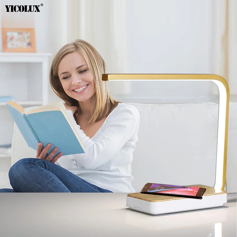 LED Modern Table Lamps For Bedroom Study Children's Room Bedside Lighting Decorative White Golden Body Dimming Lights AC 90-260V