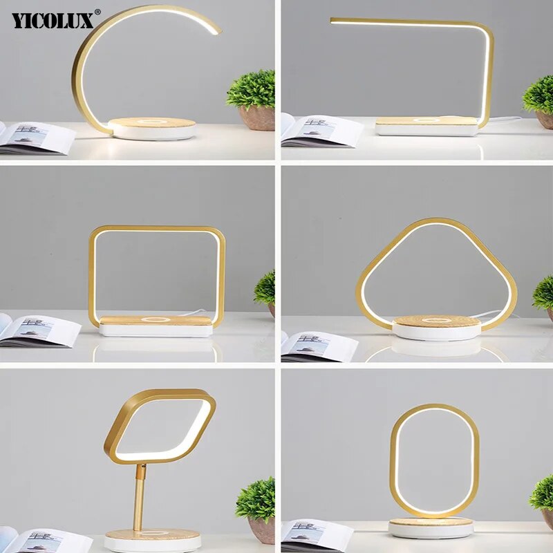 LED Modern Table Lamps For Bedroom Study Children's Room Bedside Lighting Decorative White Golden Body Dimming Lights AC 90-260V