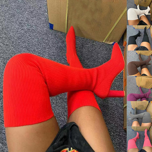Over Knee Long  Pointed Toe High Heel Boots