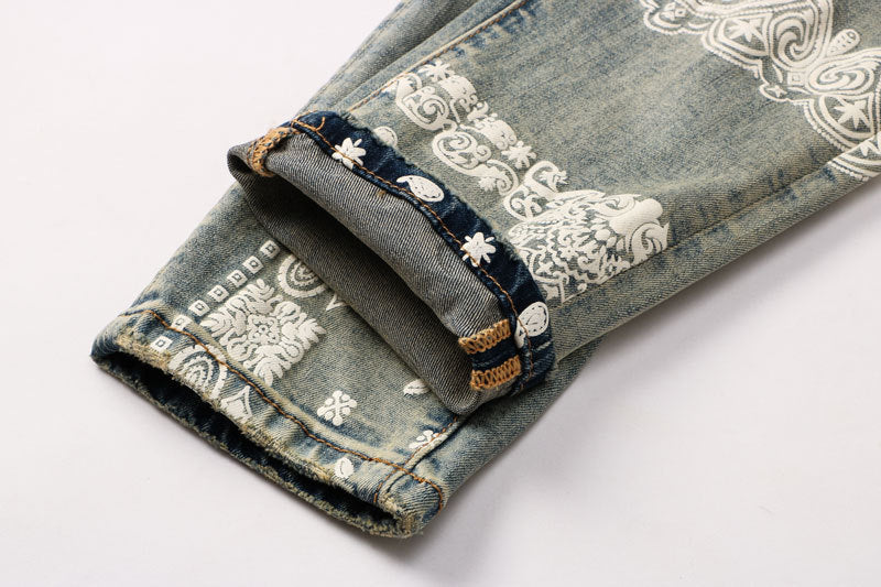 Vintage Distressed  Stylish Jeans For Men