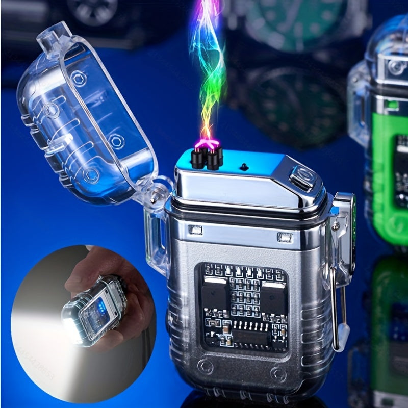 USB Rechargeable Waterproof Windproof Arc Lighter for Men and Women - Zinc Alloy Material