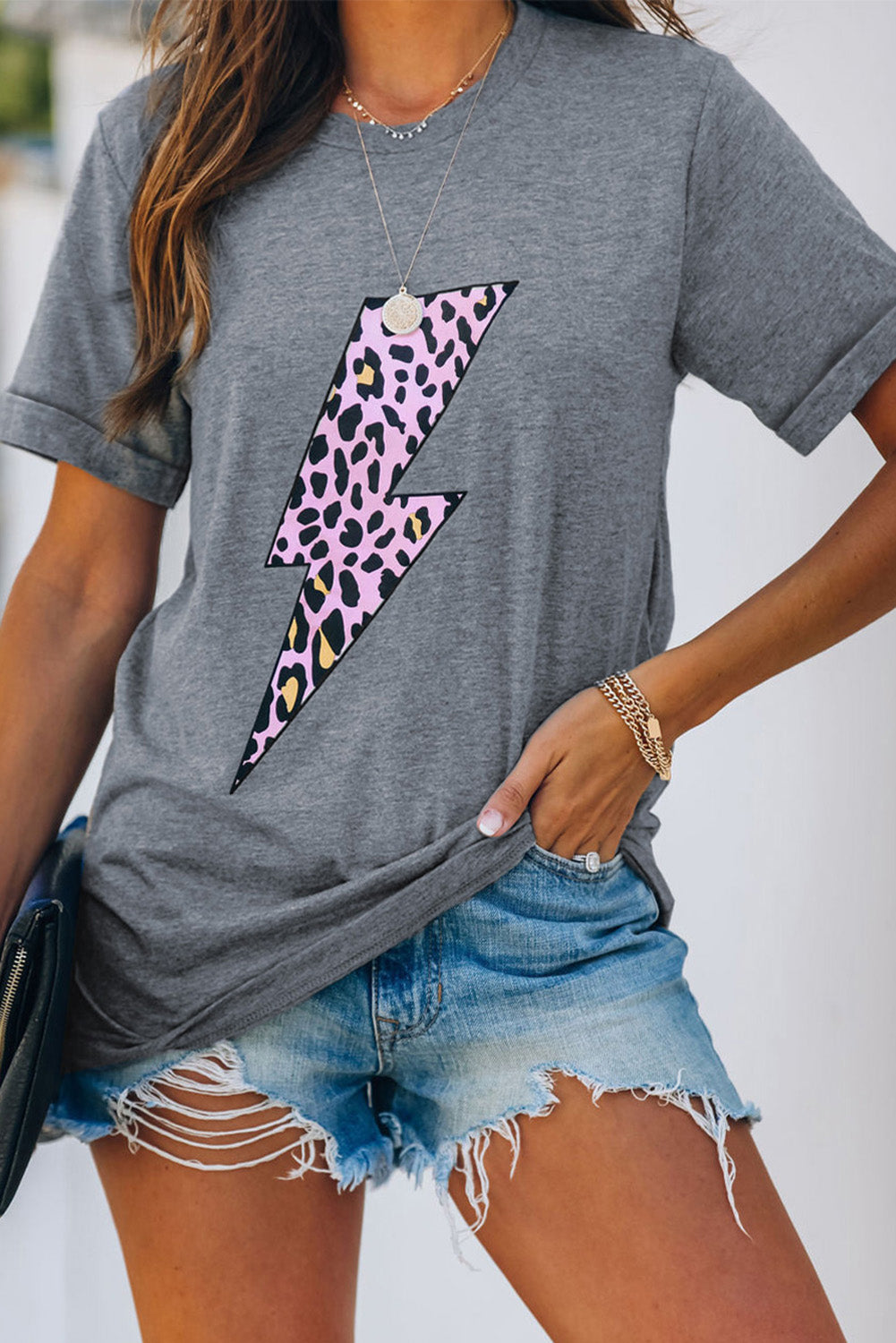 White Tie Dyed Lip Shaped Print Short Sleeve T Shirt