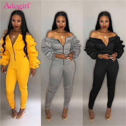 Adogirl Autumn Women Casual Jumpsuit
