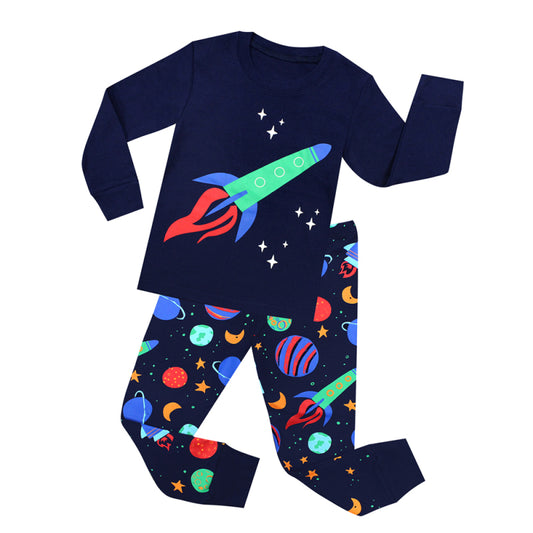 Children's Pure Cotton Long-Sleeved Loungewear Set