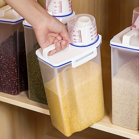 Large Capacity Cereal Storage Container - Airtight, Moisture-Proof, Insect-Proof - Perfect for Rice, Cereals, Grains, Flours, Dog & Pet Food - Home Kitchen Supplies