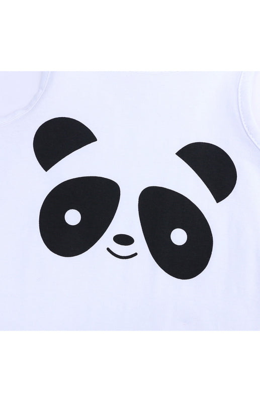 Children's Contrast Print Casual Vest Loungewear Set