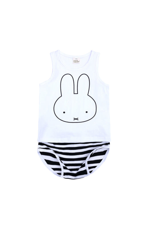 Children's Contrast Print Casual Vest Loungewear Set