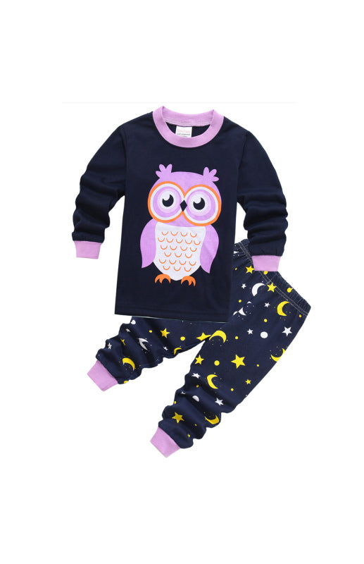 Children's Pure Cotton Long-Sleeved Trousers Loungewear Set